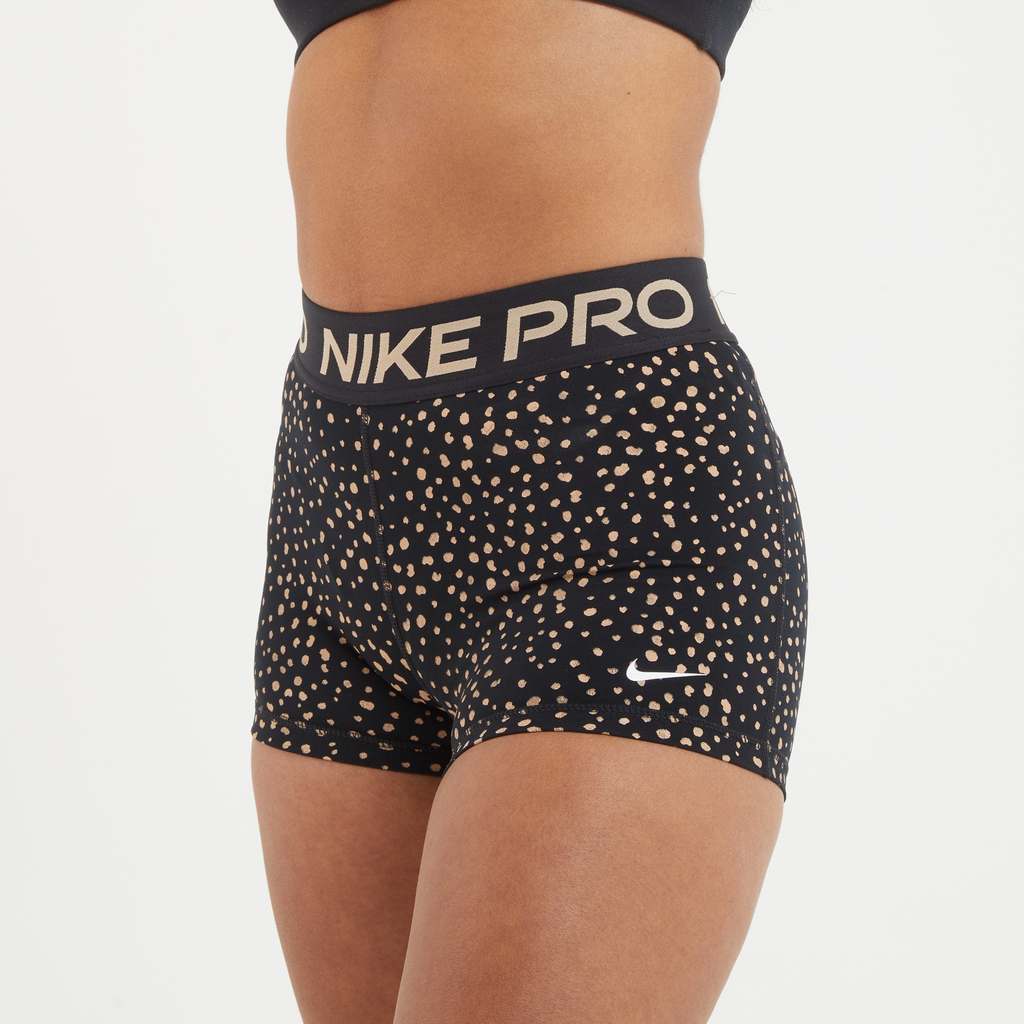 Nike Pro 3 Printed Shorts in Black - WIT Fitness